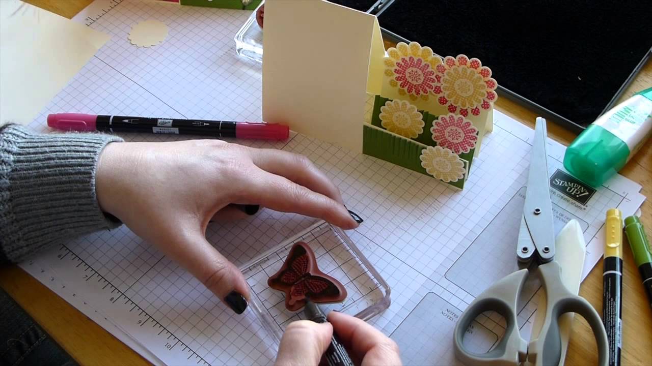 Traci Cornelius's SU Technique Class, March, Polka Dot Pieces Stamp Set, Project 2, Mothers Day Card