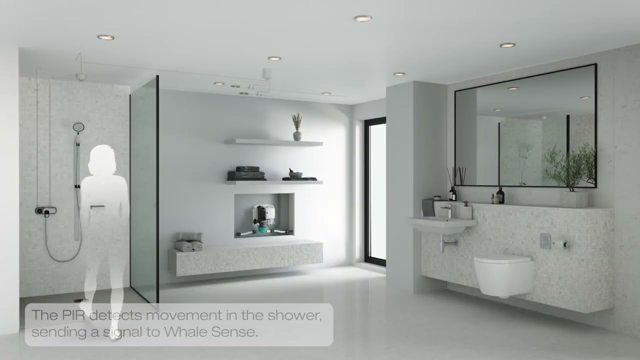 Whale Sense: Pumped drainage property protection for mixer showers