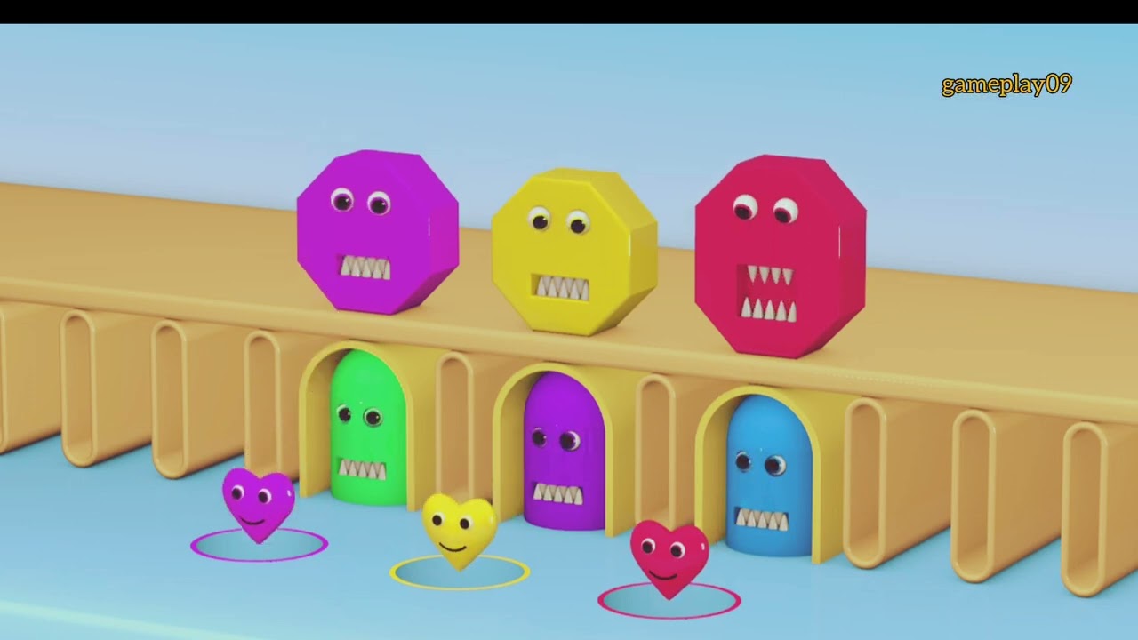 Cute  Monsters Adorable Triangle  