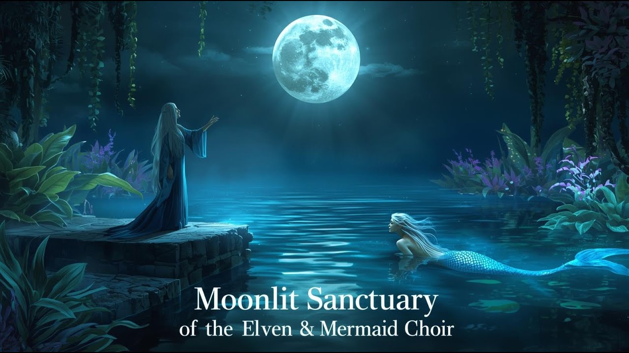 Moonlit Sanctuary of the Elven & Mermaid Choir | 3-Hour Elvish Fantasy Healing Ambience #ElvenMusic
