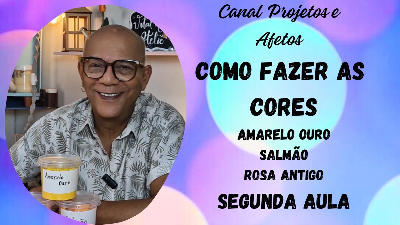Como fazer as tintas - Salmão, Amarelo Ouro e Rosa Antigo. Segunda Aula.