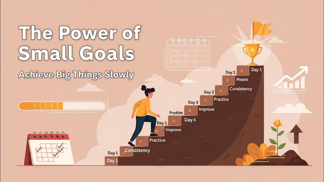 The Power of Small Goals: Achieve Big Things Slowly 💪| english learning Podcast for beginners 🤓
