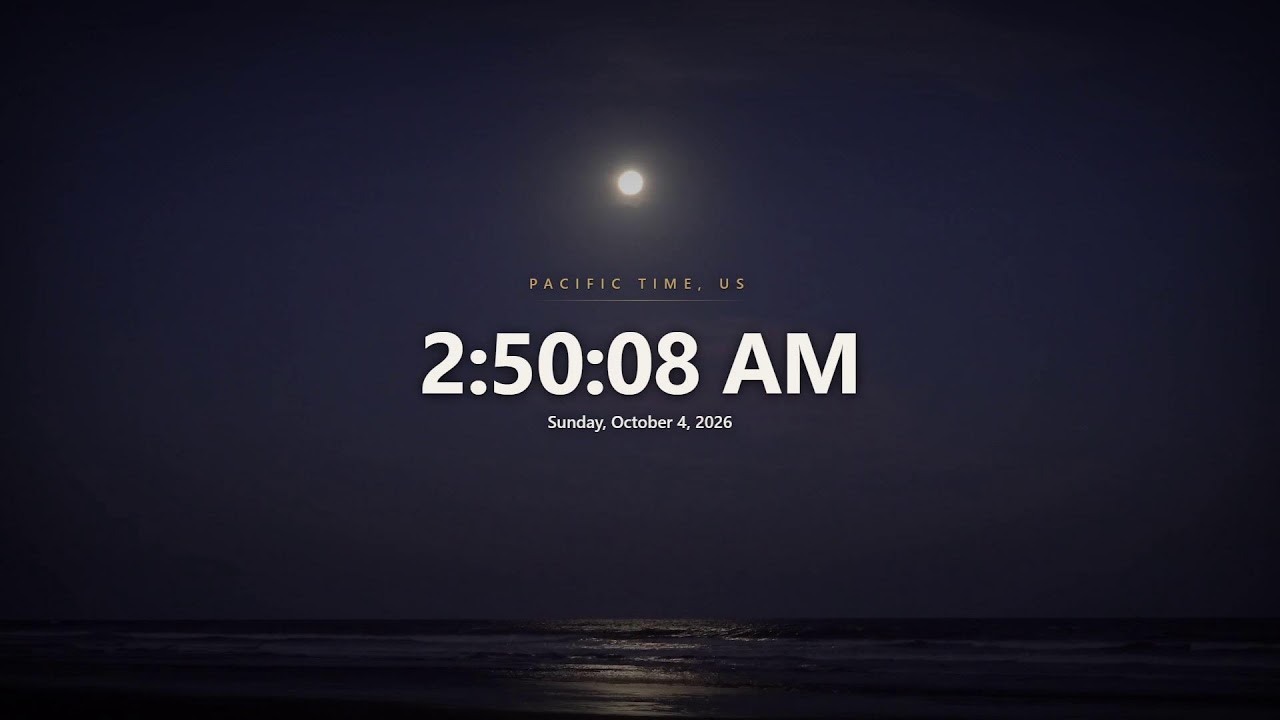🔴 LIVE Pacific Time Now | Current PST/PDT Clock with Relaxing Views | What time is it now
