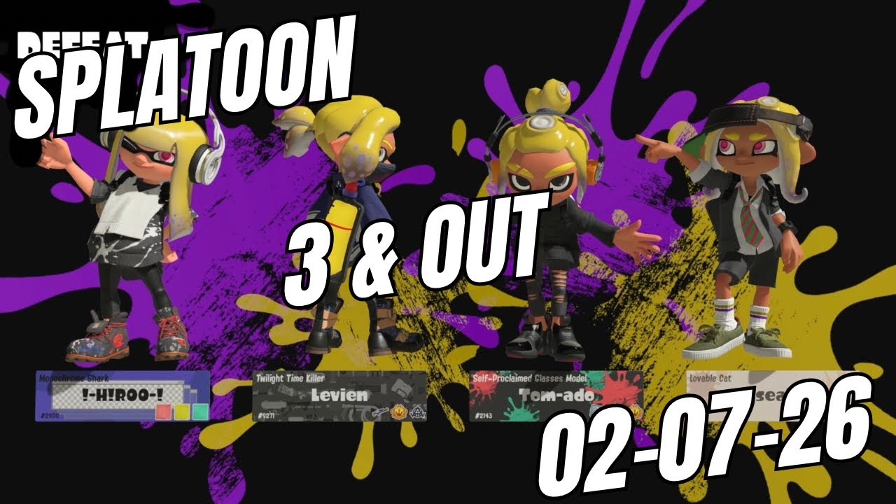 Sweep the leg. Splatoon 3 Gameplay, 3 & Out Session 02-07-26