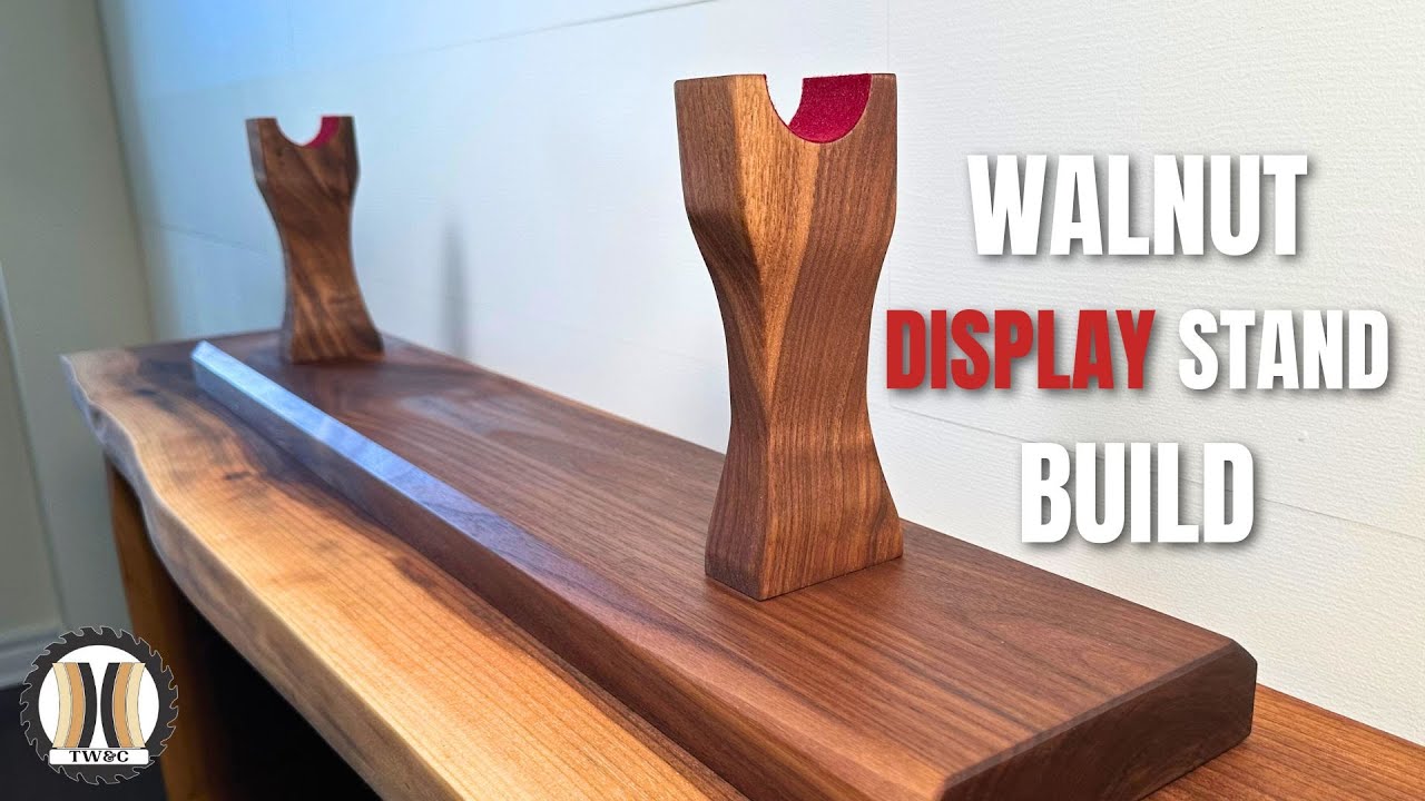 Custom Walnut Display Stand – Elegant Keepsake Woodworking Build