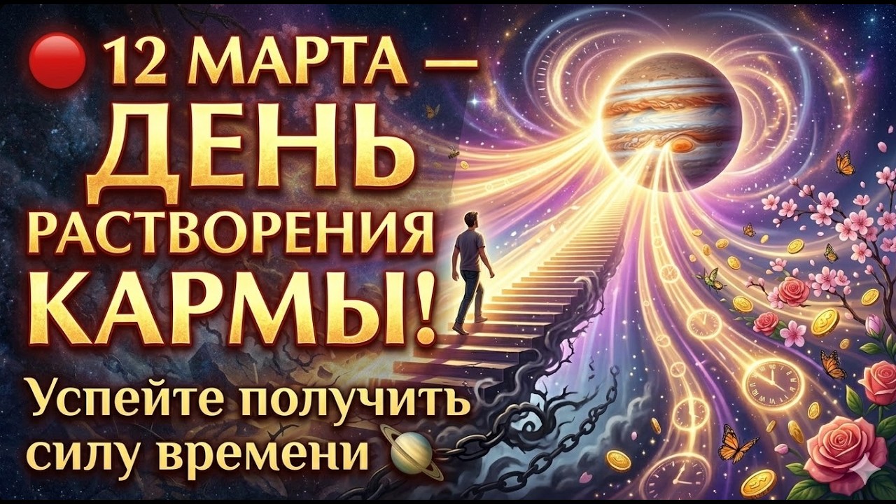 ​🔴11, 12 МАРТА — ДЕНЬ РАСТВОРЕНИЯ КАРМЫ! Успейте получить силу времени 🪐