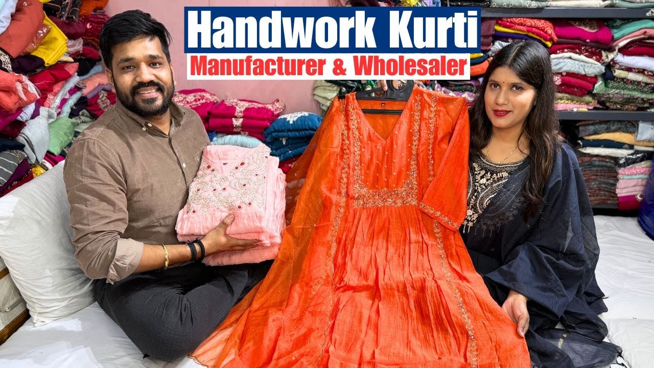 Traditional : Handwork Kurti Manufacturer in Kolkata Barabazar | Mul Cotton/ Mul Chanderi/ Dola