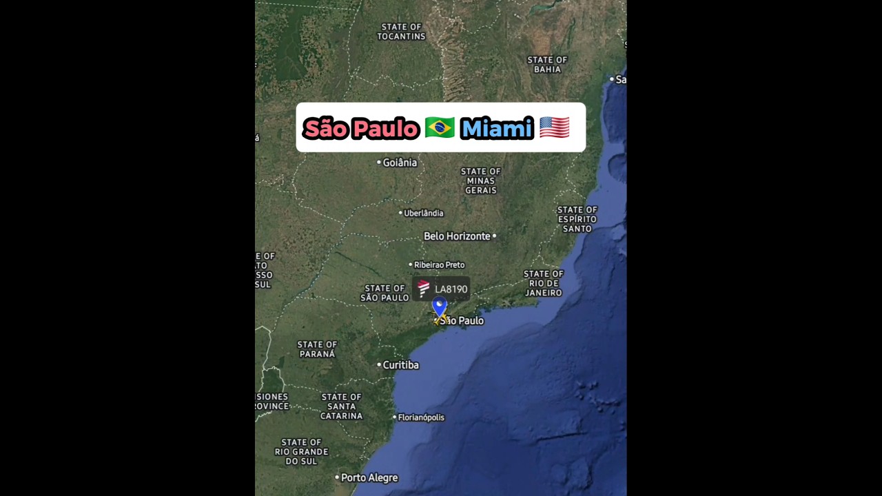 São Paulo - Miami 🇺🇸 8 Horas de voo 🕒