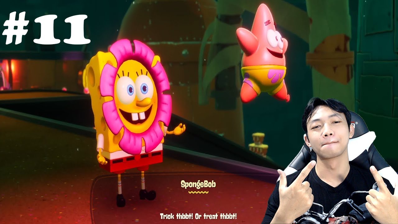 Trick or Treat untuk mendapatkan permen - Spongebob Squarepants The Cosmic Shake #11