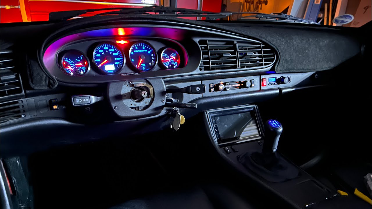 Porsche 944 Custom Dash Part 7: Speed Hut Gauges Install. 
