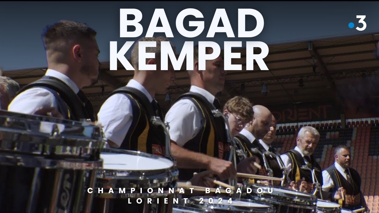 Bagad Kemper (Quimper) au championnat 2024 des bagadoù de Lorient