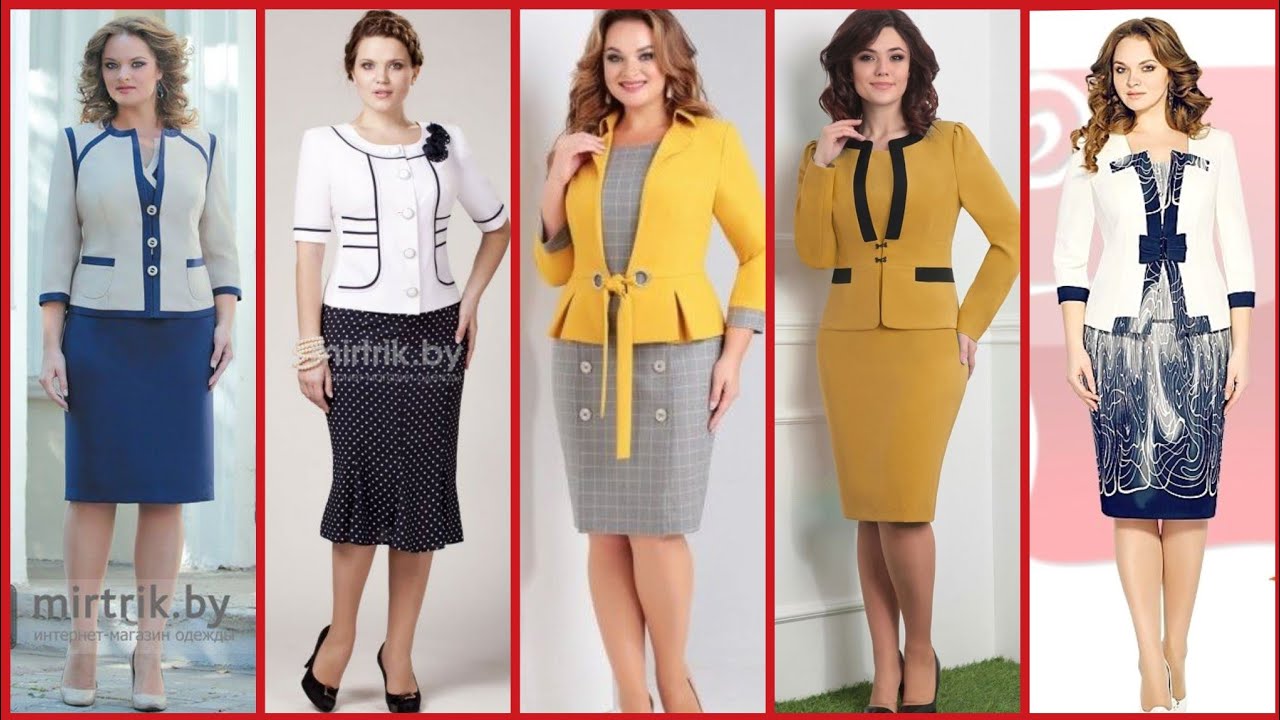 Gorgeous Ans Classy Plus Size 2 Piece Bodycon Dresses For Business Women's 2020