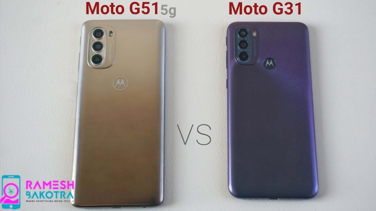 Motorola Moto G51 5G vs Moto G31 SpeedTest and Camera Comparison