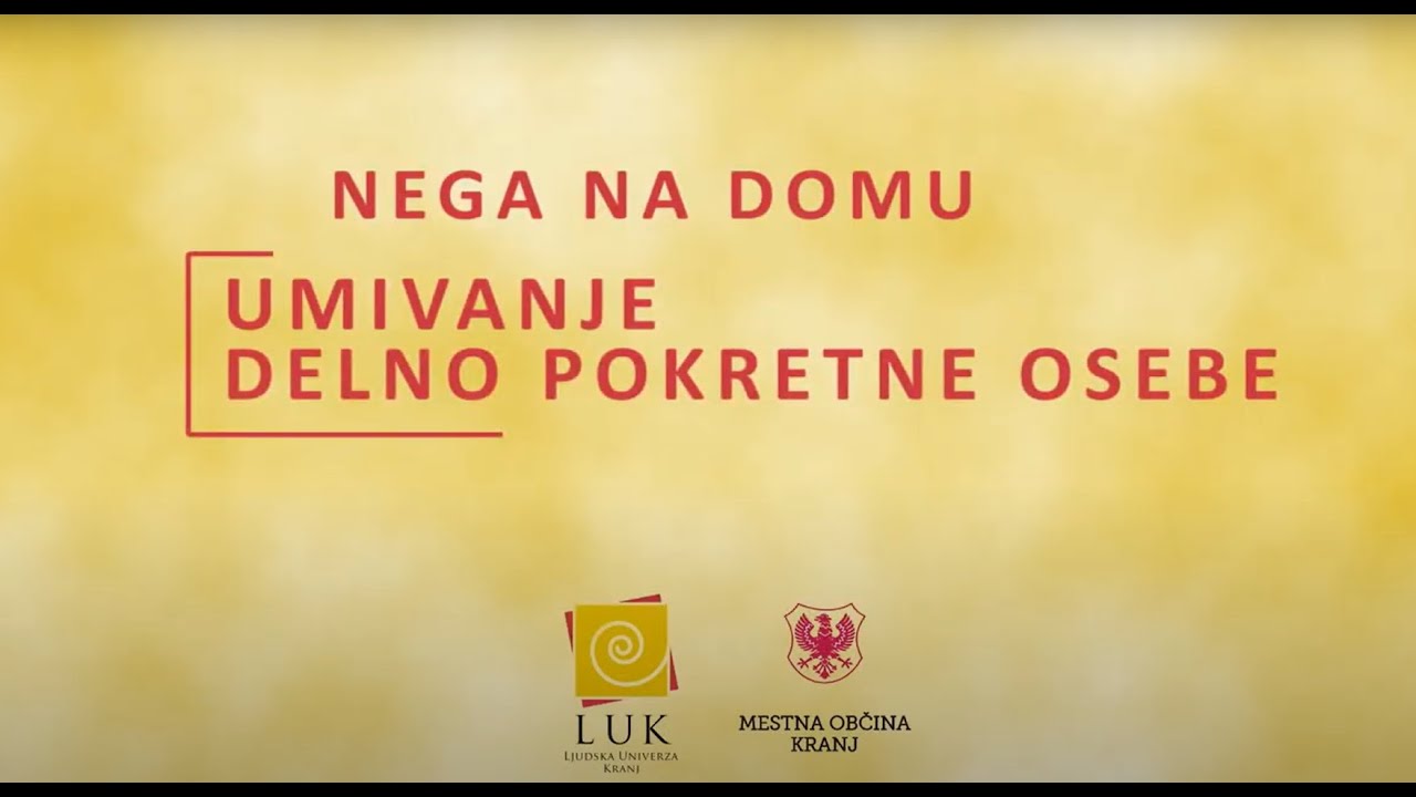 Nega na domu - umivanje delno pokretne osebe - podnapisi