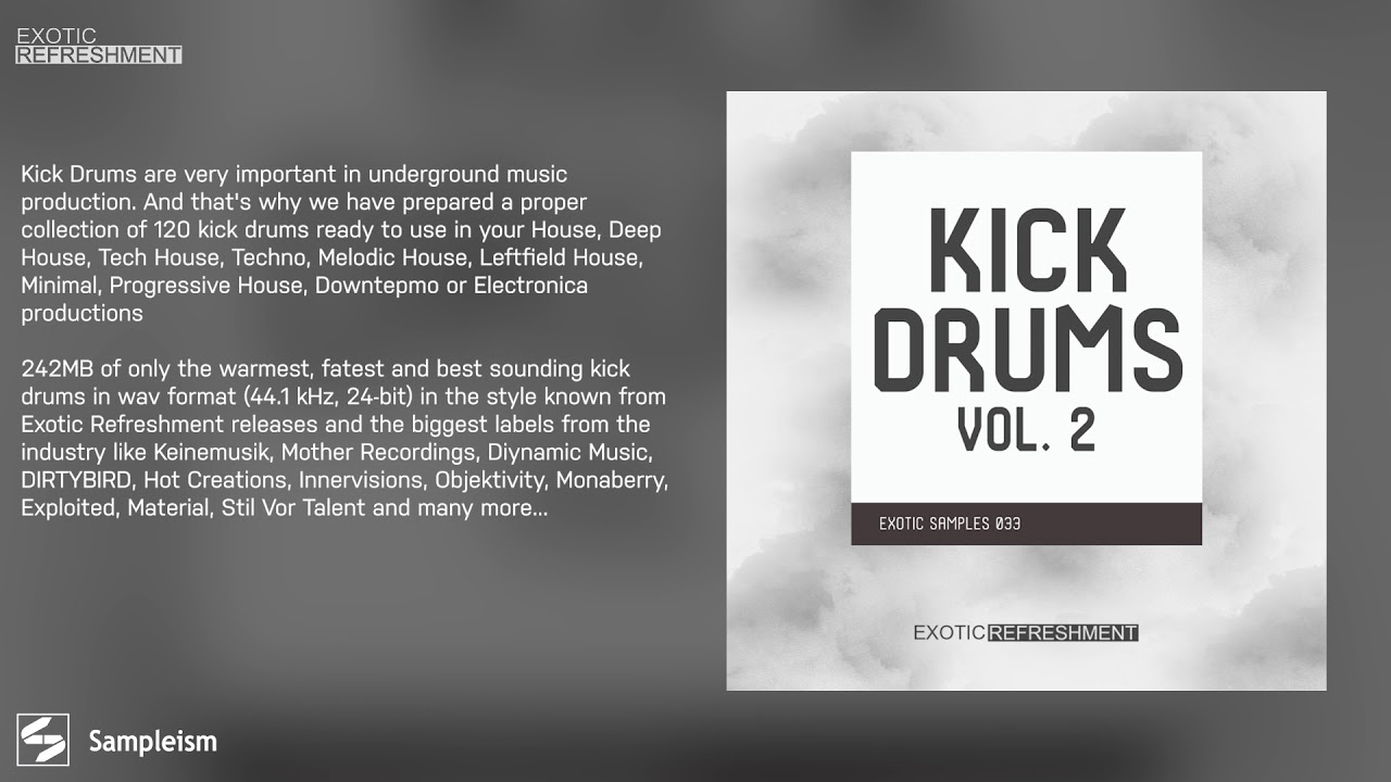 Kick Drums 2 // Exotic Refreshment // Sample Pack