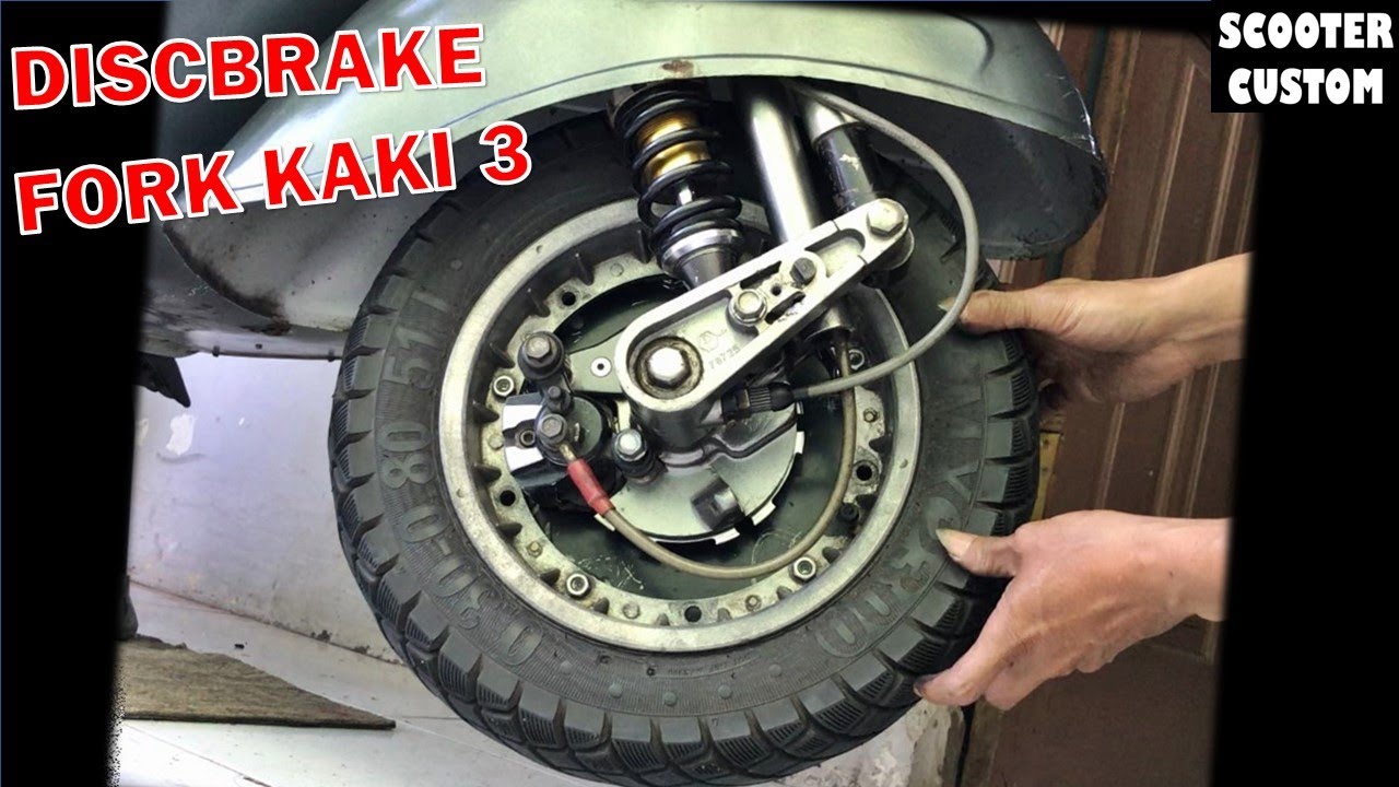 Discbrake Vespa Fork kaki 3