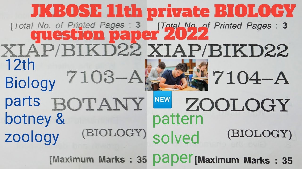 JKBOSE || class 11th biology paper 2022 | 11th biology questions paper #2022 #biology#botany#zoology