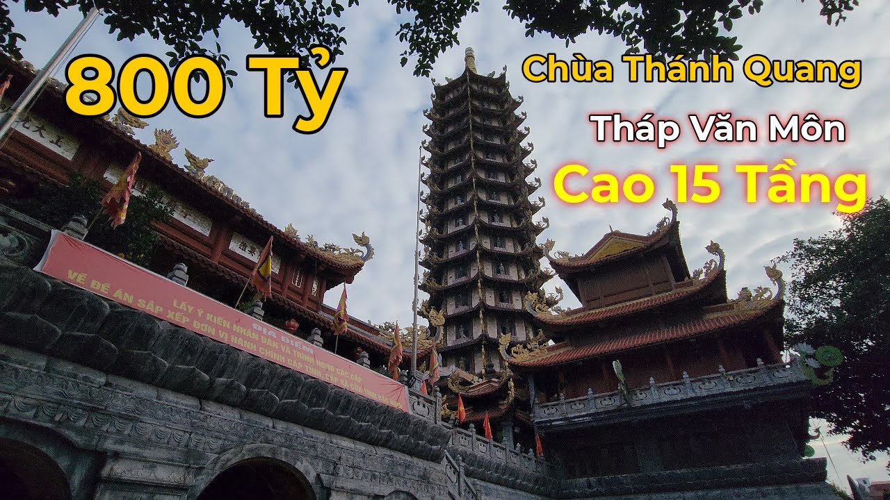 Tháp Đại Bi Kim Cương Cao 15 Tầng Biến Chùa Thánh Quang Văn Môn Sang Trang Mới