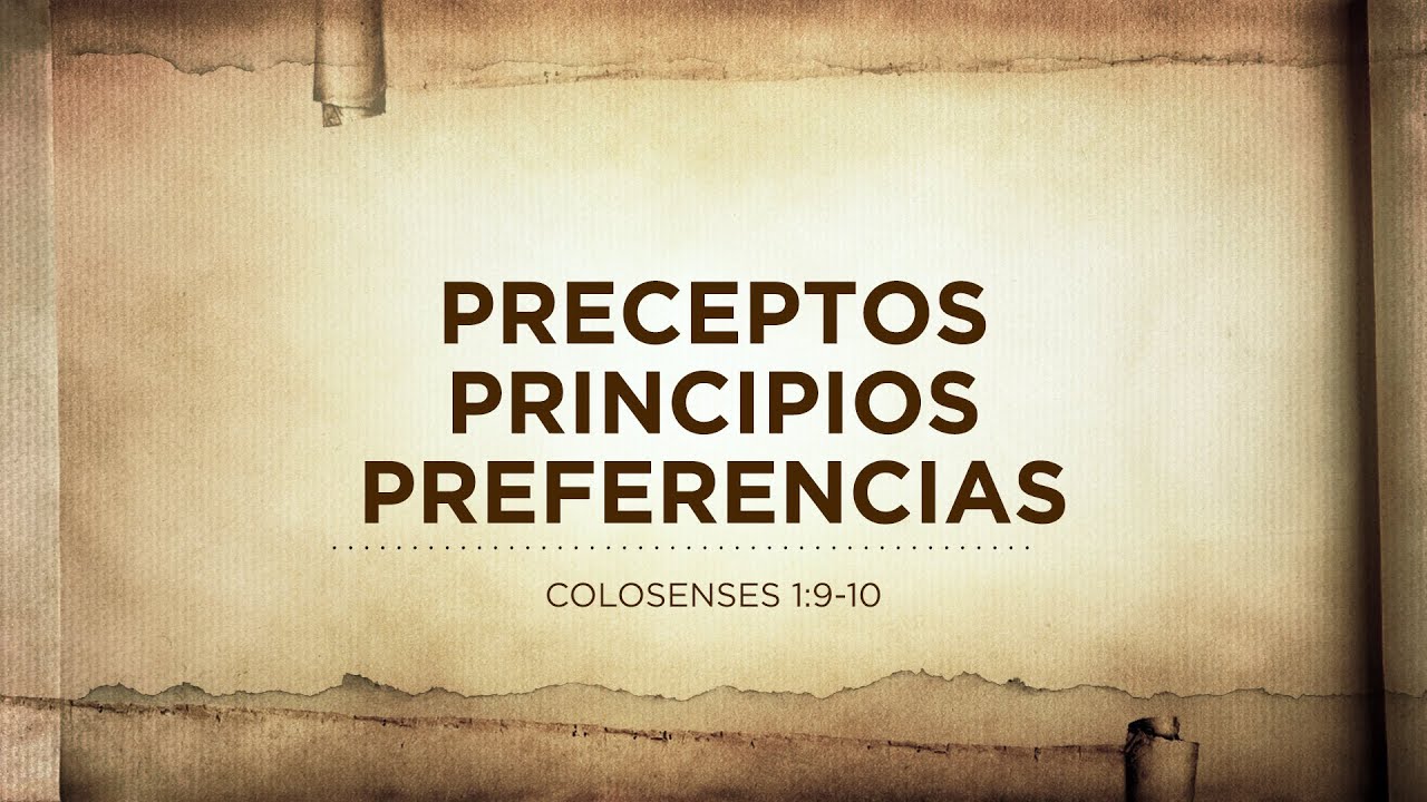 Preceptos, Principios y Preferencias (Predicaci&oacute;n Bautista, Fundamental)