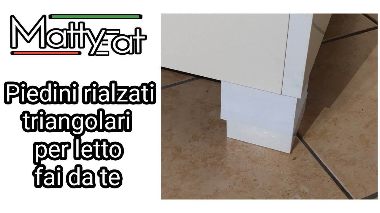 Piedini rialzati triangolari per letto fai da te