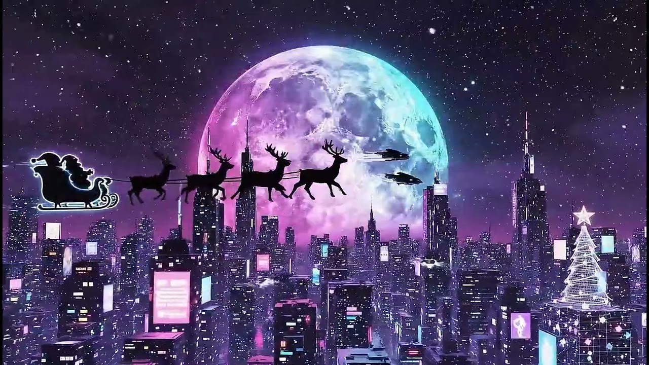 Neon Christmas Nights | Dreamy Synthwave Holiday Vibes #synthwave #christmas