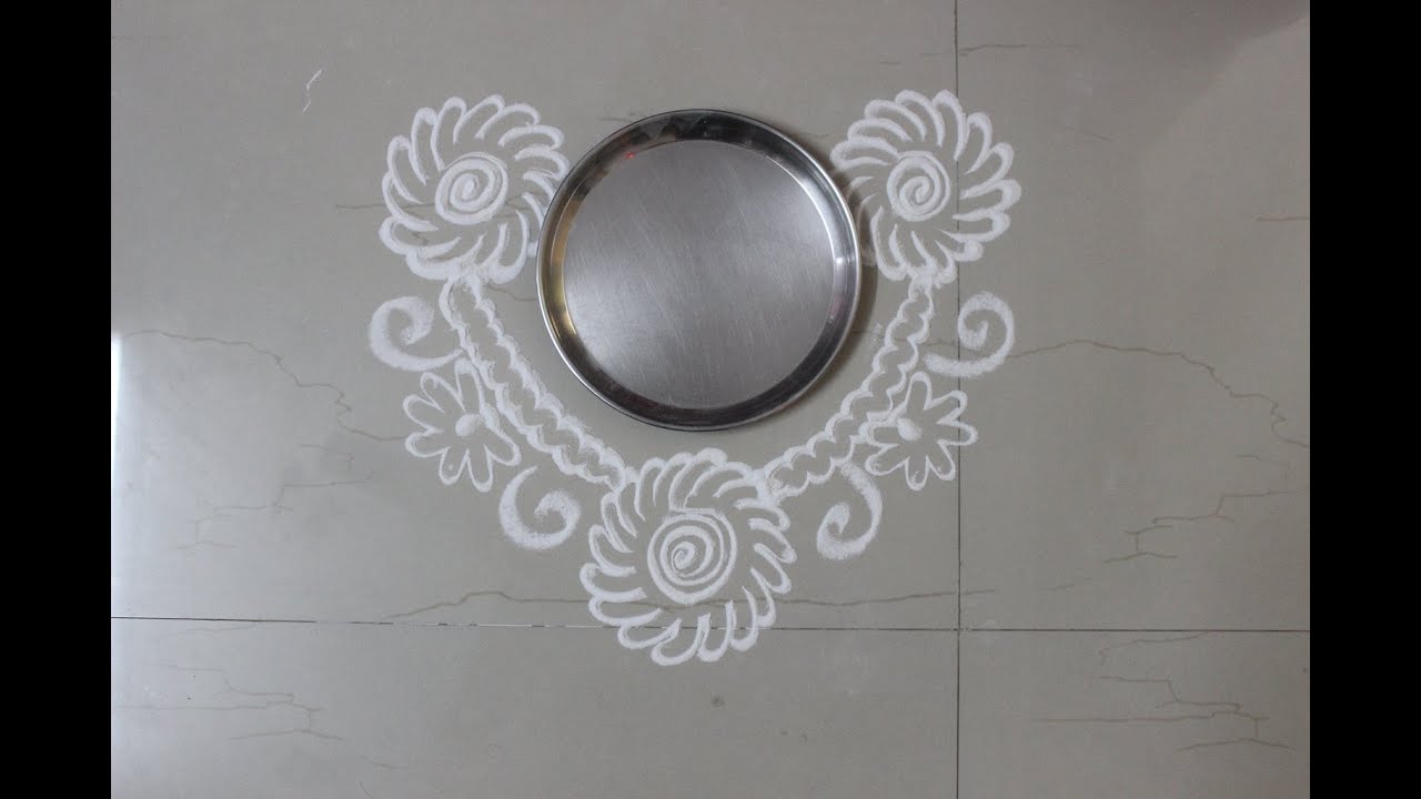Quick and super easy Rangoli Designs - Easy and Simple - Thali decoration