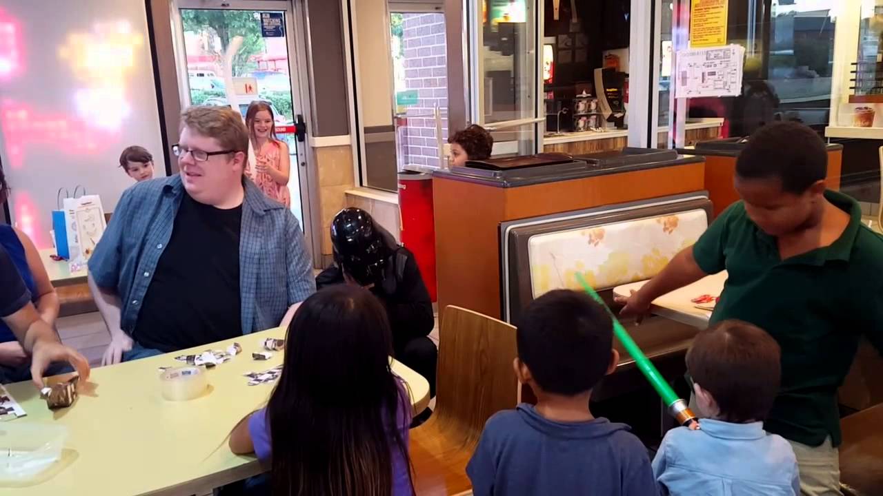 Darth Vader intrudes on Wylder's birthday party