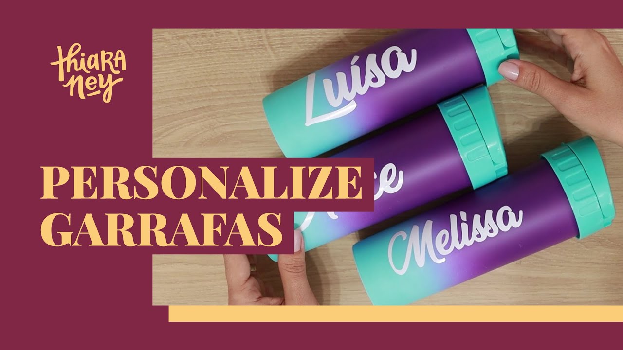 Como personalizar garrafas com adesivo vinil