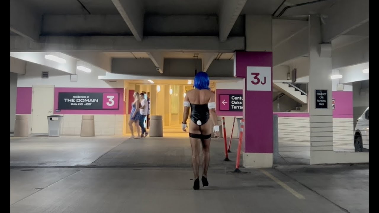 Crossdresser in Public as Playboy Bunny