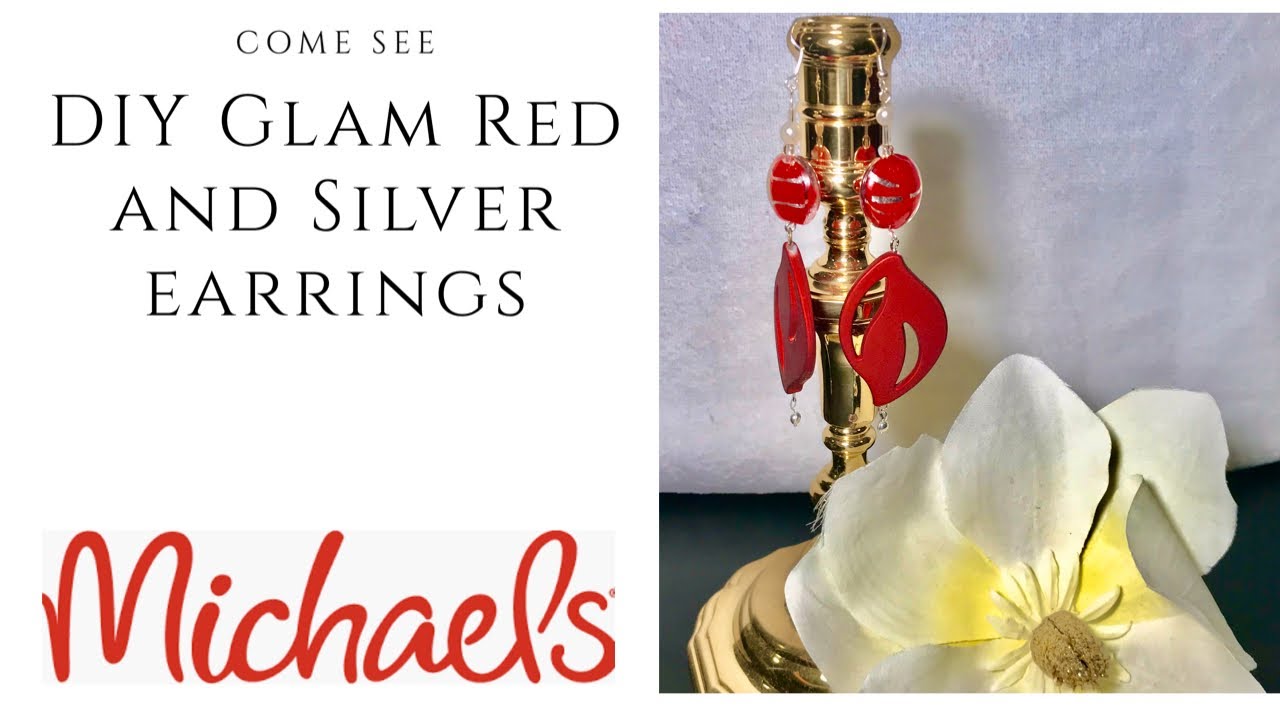 Craftmas/Vlogmas day 2/ Glamorous RED-SILVER Wakanda Inspired Earrings