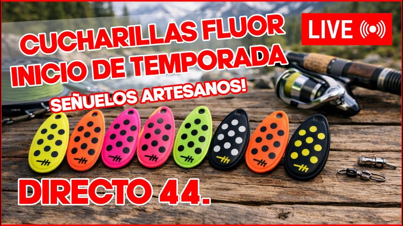 Cucharillas FLÚOR 🔴 para PESCAR en aguas turbias 🎣 Señuelos clave al inicio de temporada