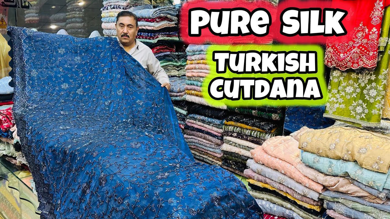 New Arrival Pure Silk Turkish Cutdana🌼Special Price Turkish Cutdana Design🌺Beautiful Wedding Dress