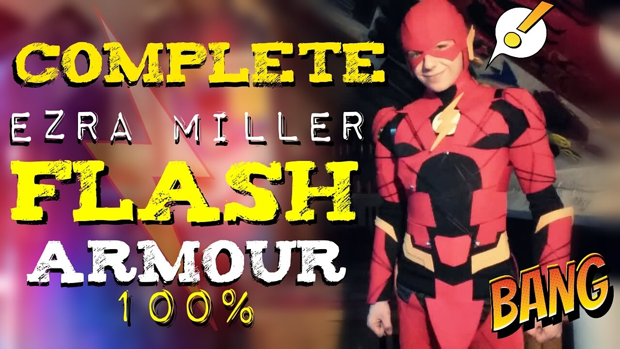 Complete Ezra Miller FLASH Armour | New Mask | Flash Boots