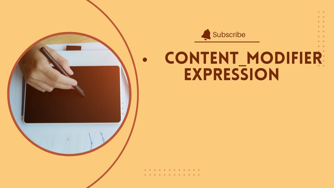 Content MODIFIER EXPRESS CONSTANT