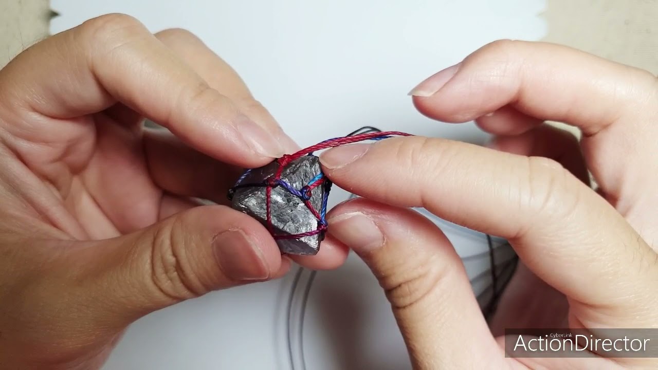 JF手創飾界-輕鬆編織原礦包網小吊墜教學