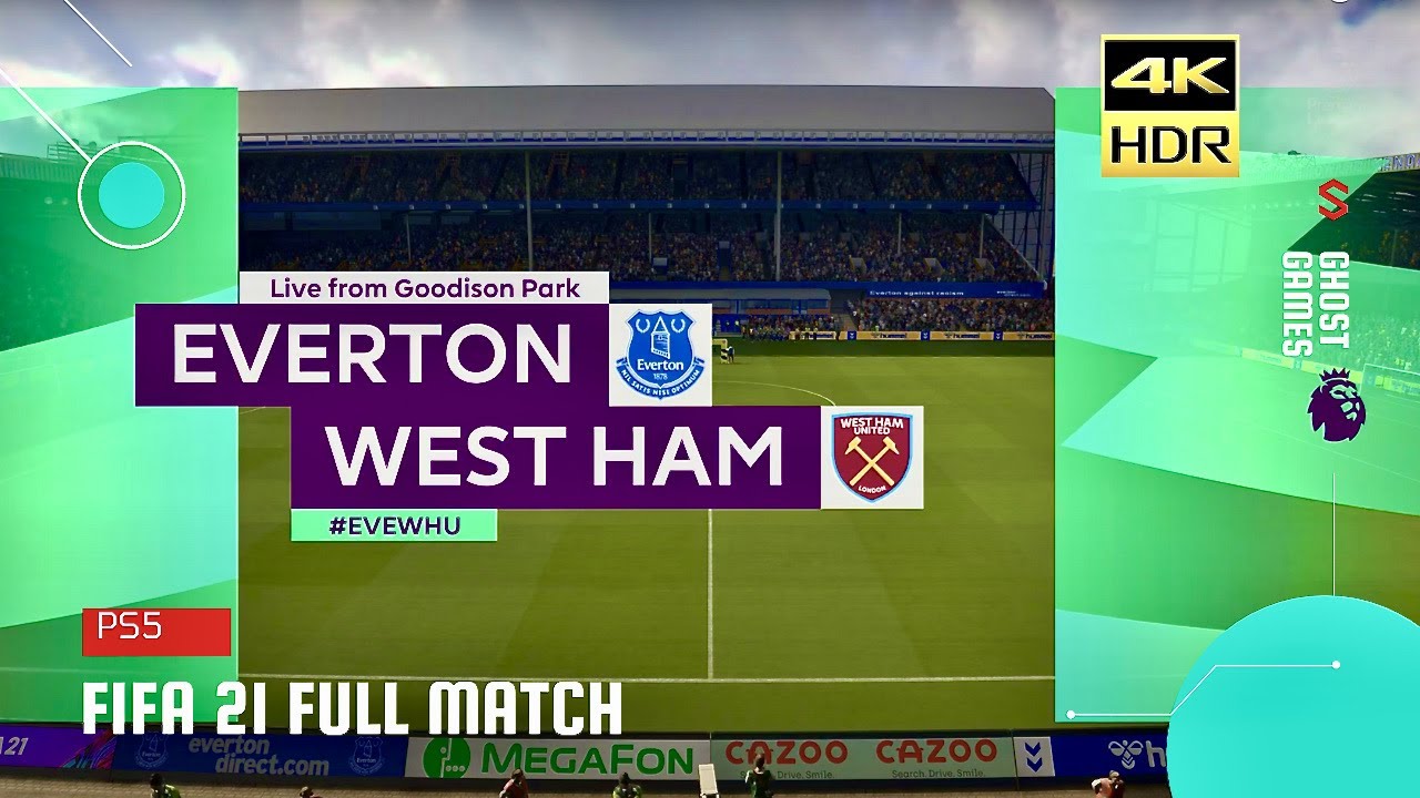 FIFA 21 Everton vs West Ham - Premier League PS5 Gameplay 4K HDR 60FPS