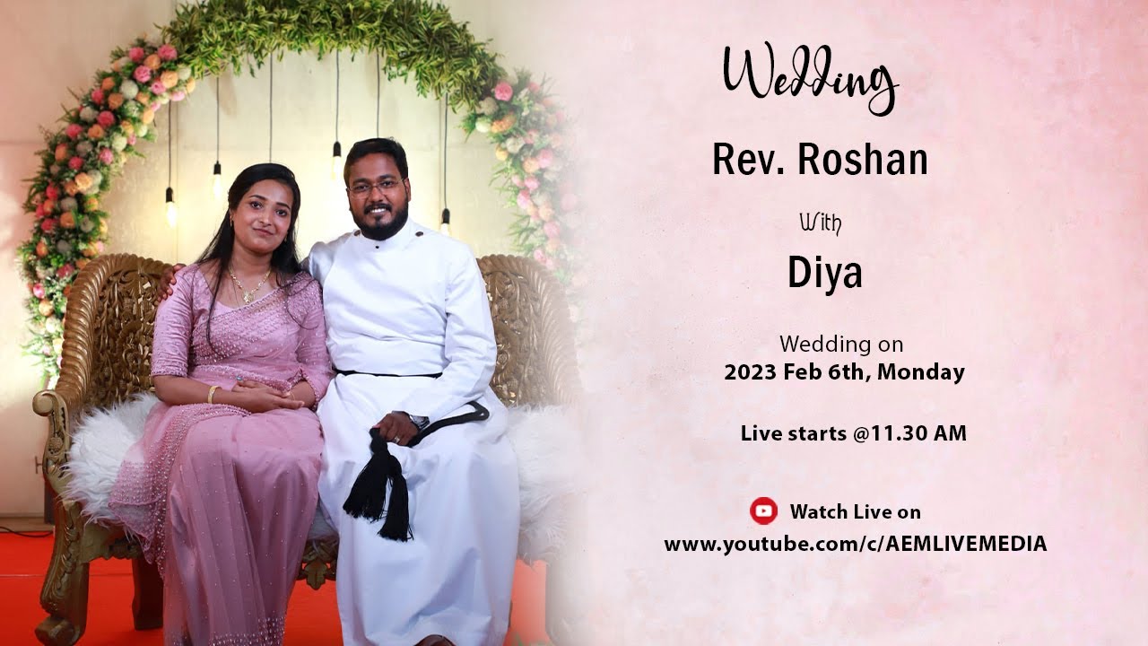 Wedding -- Rev. Roshan with Diya