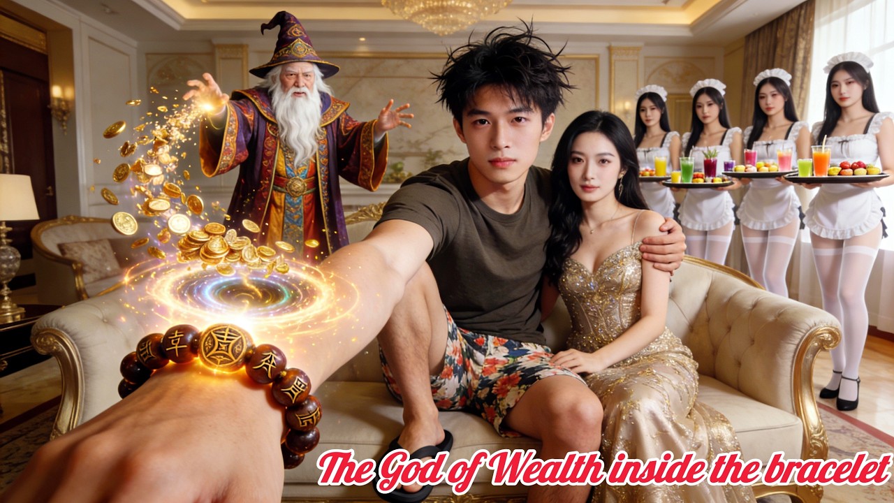 He found a mysterious bracelet, inside which lived a god who could grant wishes