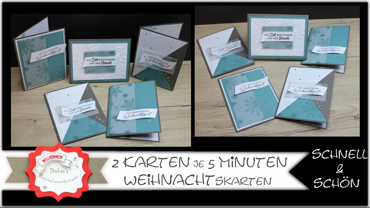 Schnelle Weihnachtskarte - 2 Karten je nur 5 Minuten - einfache schöne Kartenideen - Stampin'Up