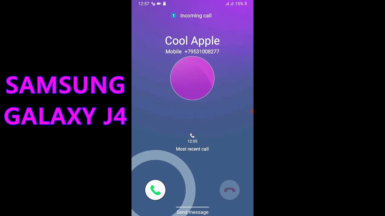 Samsung Galaxy J4 2018 (SM-J400F) screen video/ Incoming call