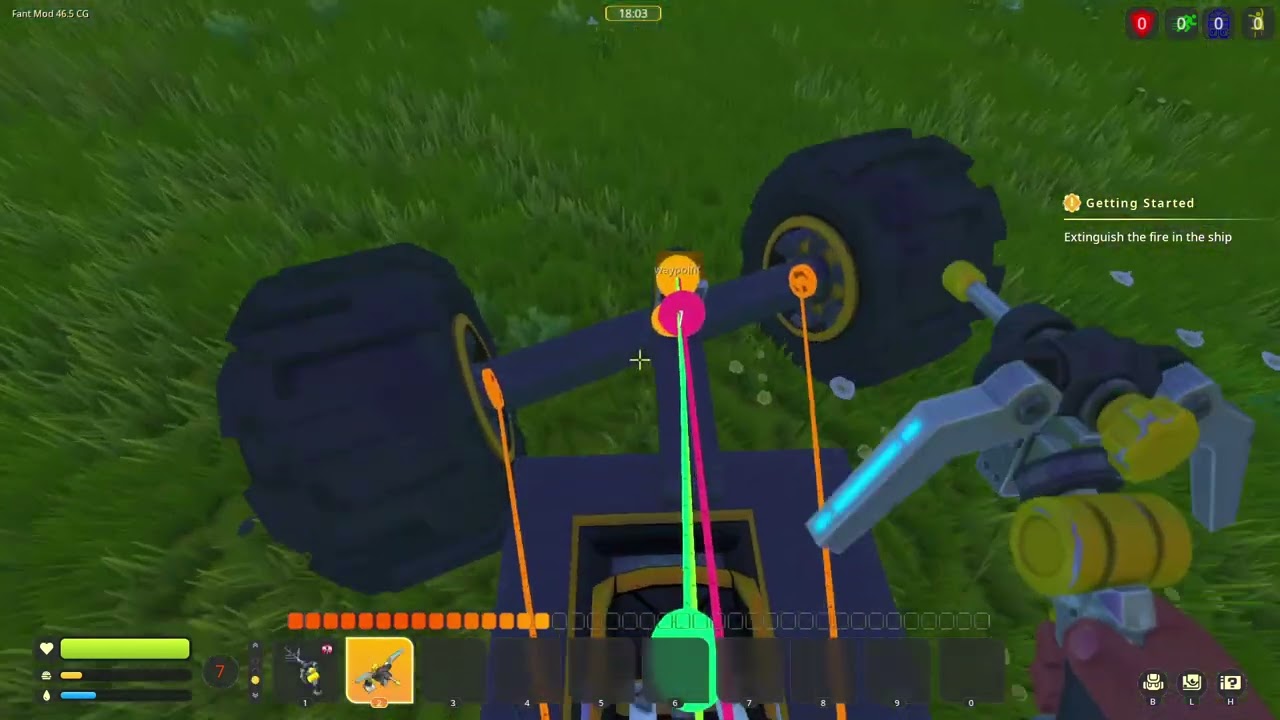 СОЗДАНИЕ МАШИНЫ ЕЗДЯЩЕЙ ПО ТОЧКАМ С ПОМОЩЬЮ МОДА FANT MOD! | Scrap Mechanic Fant Mod 2 Гайд