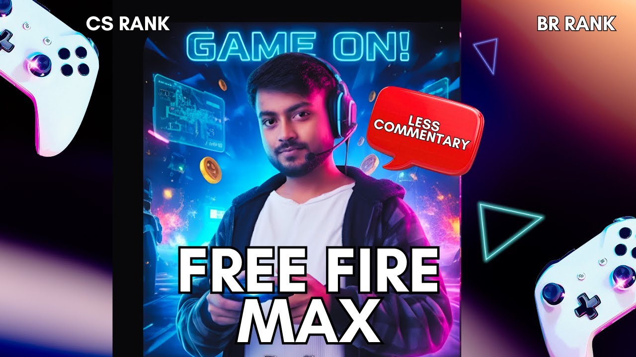 FREE FIRE MAX - EPIC BR & CS RANK |Less Commentary| 