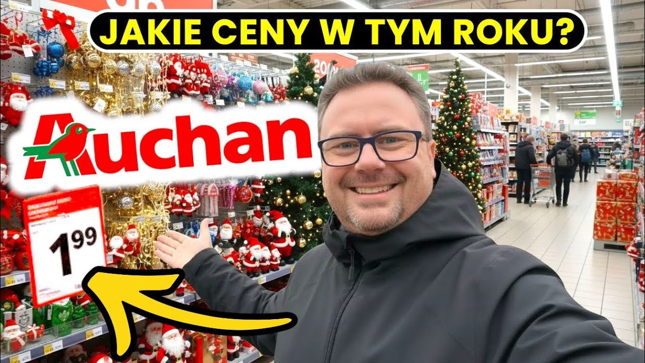 Ceny świątecznych dekoracji w AUCHAN Warszawa – Vlogmas 2025