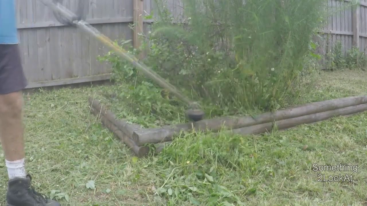 30 MORE minutes of timelapse weed whacking! - Satisfying! Line trimming