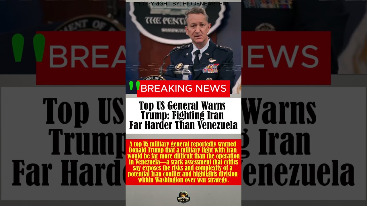 Top US General Warns Trump: Fighting Iran Far Harder Than Venezuela