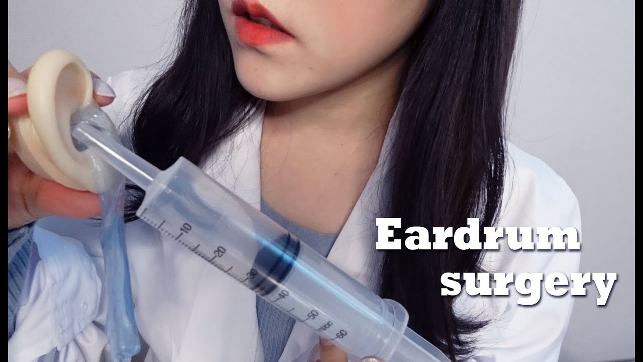 ASMR 고름으로 막힌 귀 고막 수술ㅣ Eardrum Surgery ㅣ耳鼓膜手術 ㅣ수술 롤플레이 roleplay