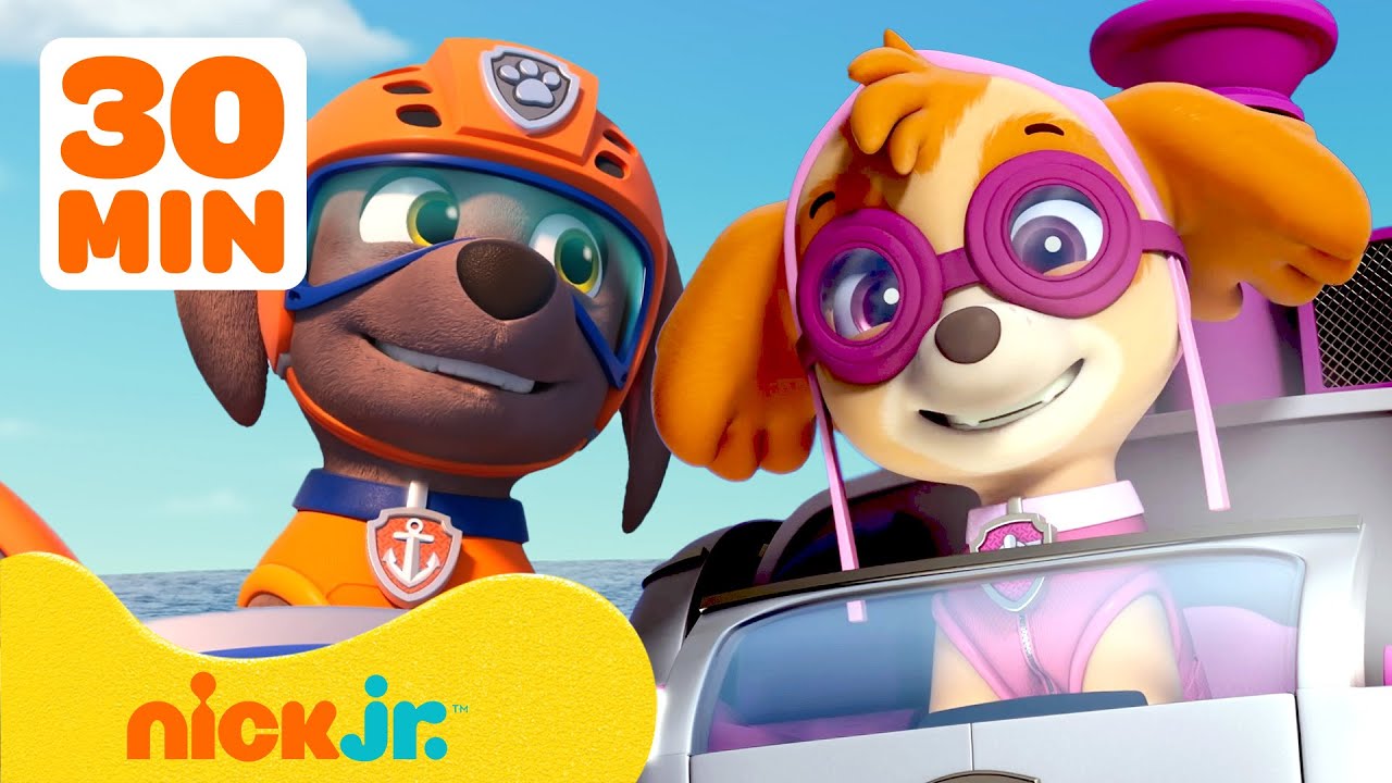 PAW Patrol Air & Sea Rescues! #2 w/ Skye and Zuma | 30 Minutes | Nick Jr.