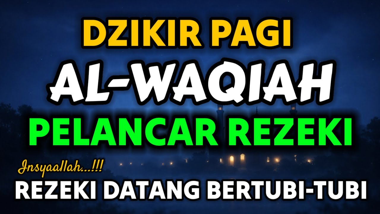 Surat Al WAQIAH 7x, dengarkan hutang lunas, Rezeki datang dari berbagai arah, Bacaan Al Quran Merdu