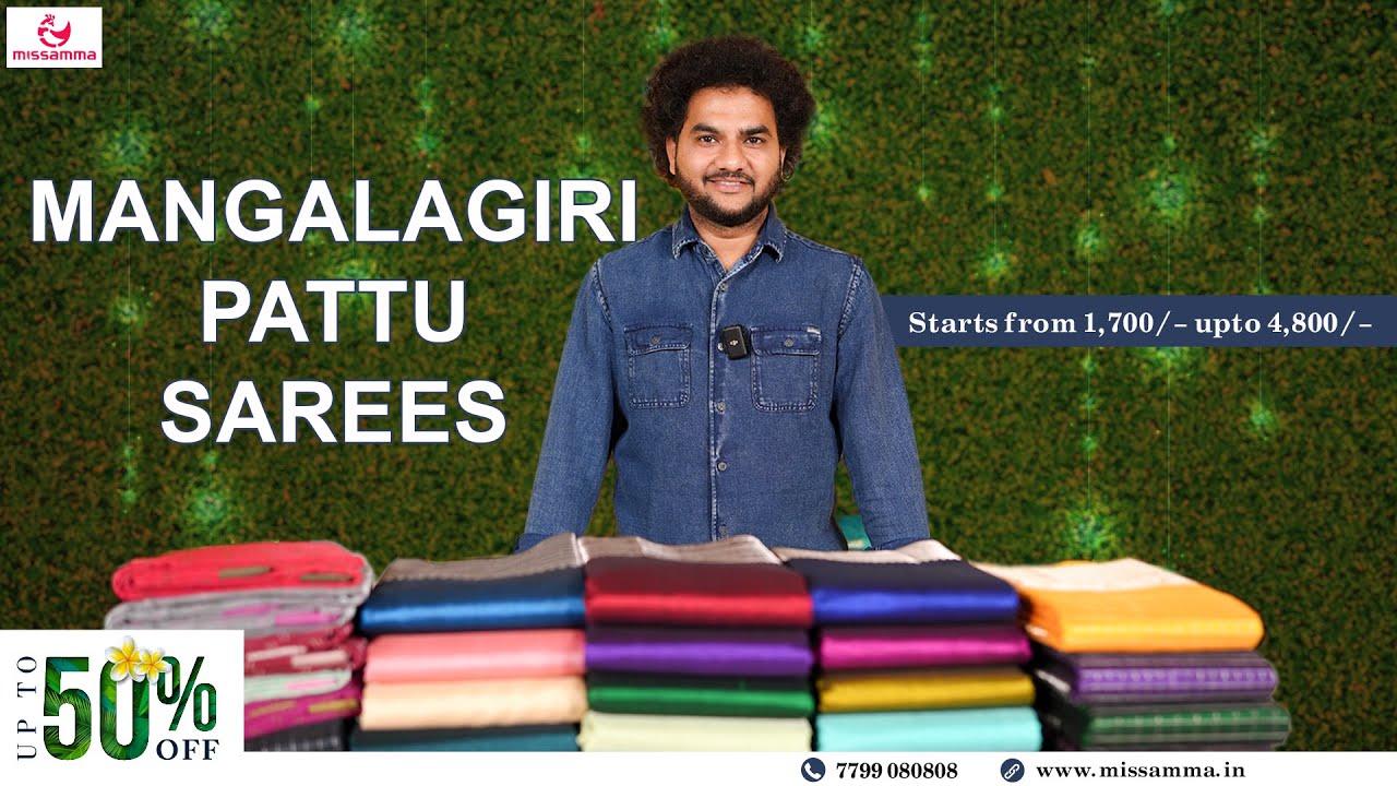 Mangalagiri Pattu Sarees from 1700/- to 4800/- #missammahandlooms #mangalagiripattusarees #sale