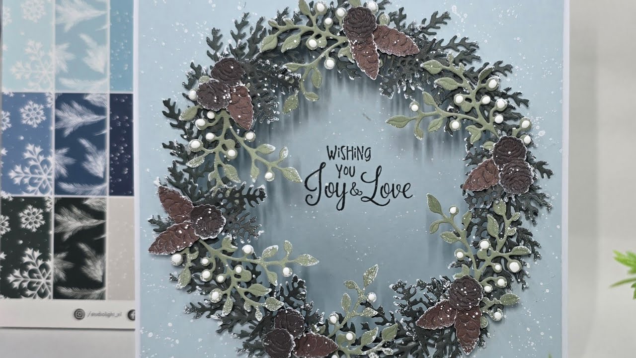 Kerst krans kaart met SL-ES-CD1021 van Studiolight